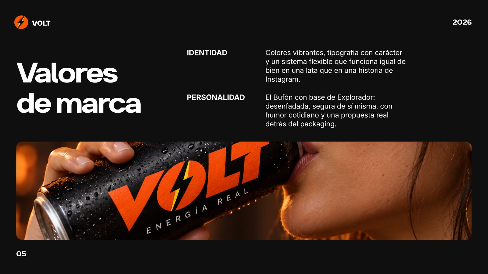 Guía de marca VOLT, página 6: Valores