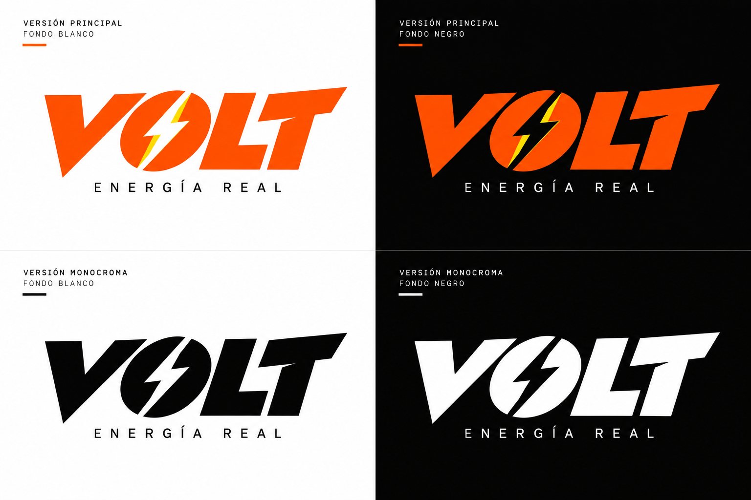 Versiones principal y monocroma del logo
