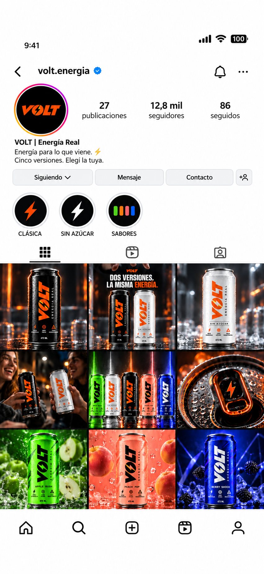 Perfil de Instagram de VOLT